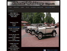 Tablet Screenshot of classicweddingsvintagecars.com